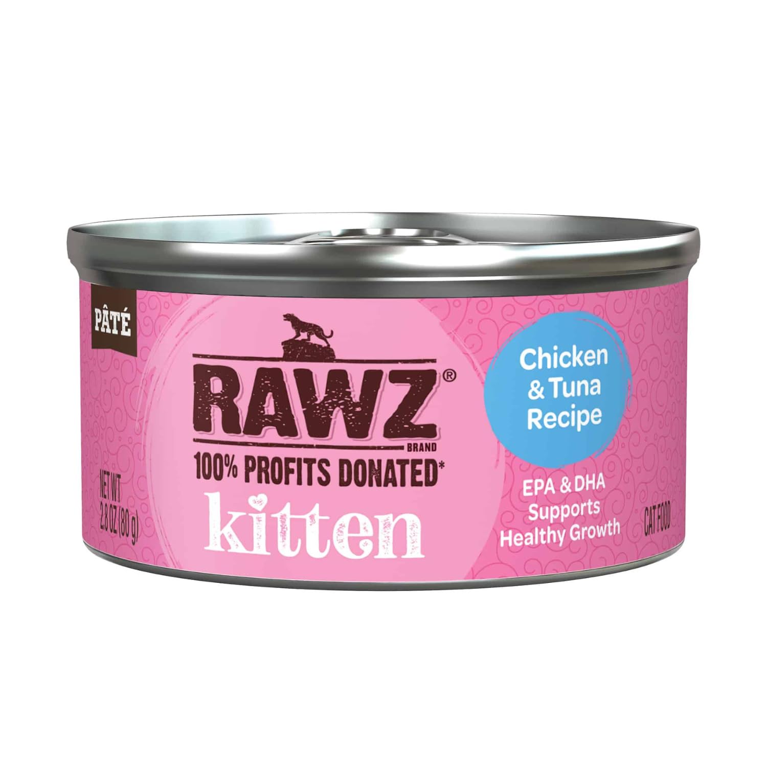 Rawz chaton pâté saumon - ouverture facile pour repas rapide