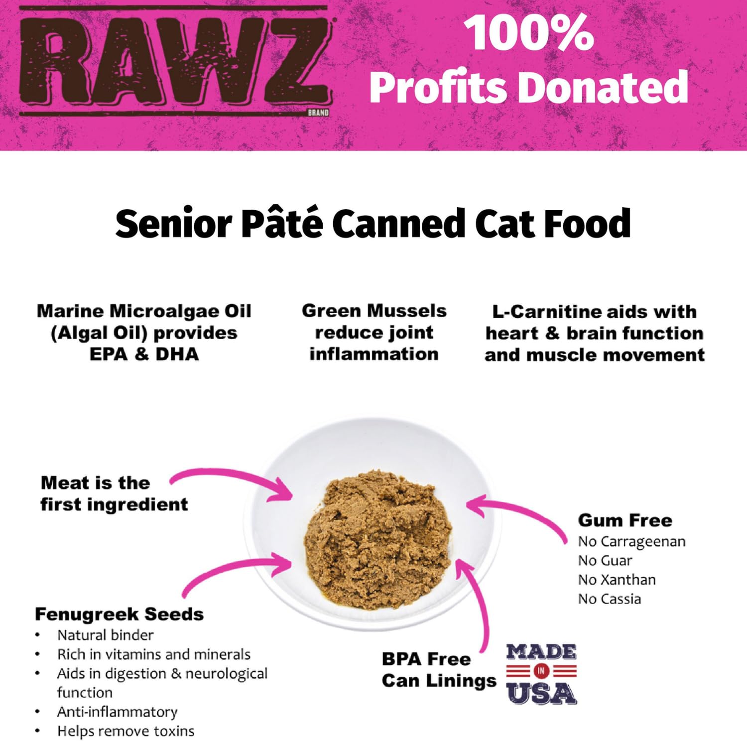 Rawz Pâté senior avec couvercle en boîte, pratique et hermétique