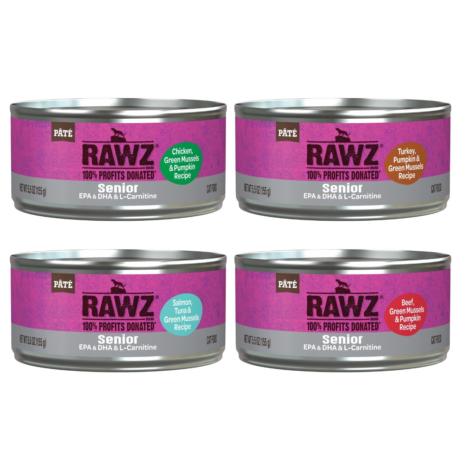 Rawz Senior Pâté poulet, texture onctueuse pour seniors