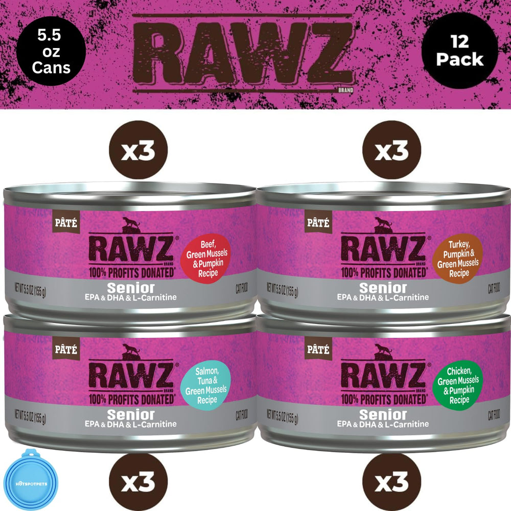 Rawz Senior Pâté thon, protéine élevée et humidité optimale