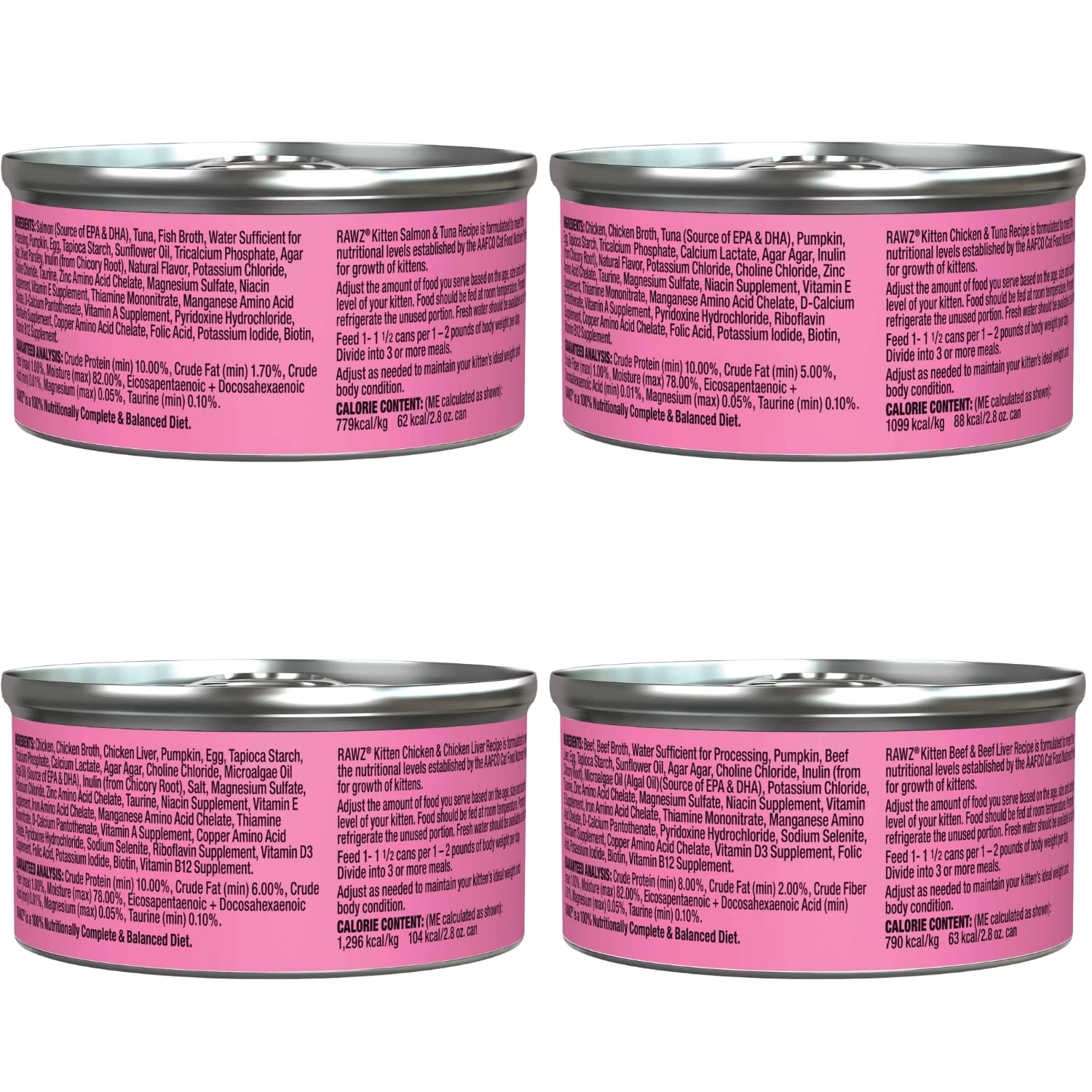Rawz chaton pâté thon - boîte, option légère et hydratation attrayante