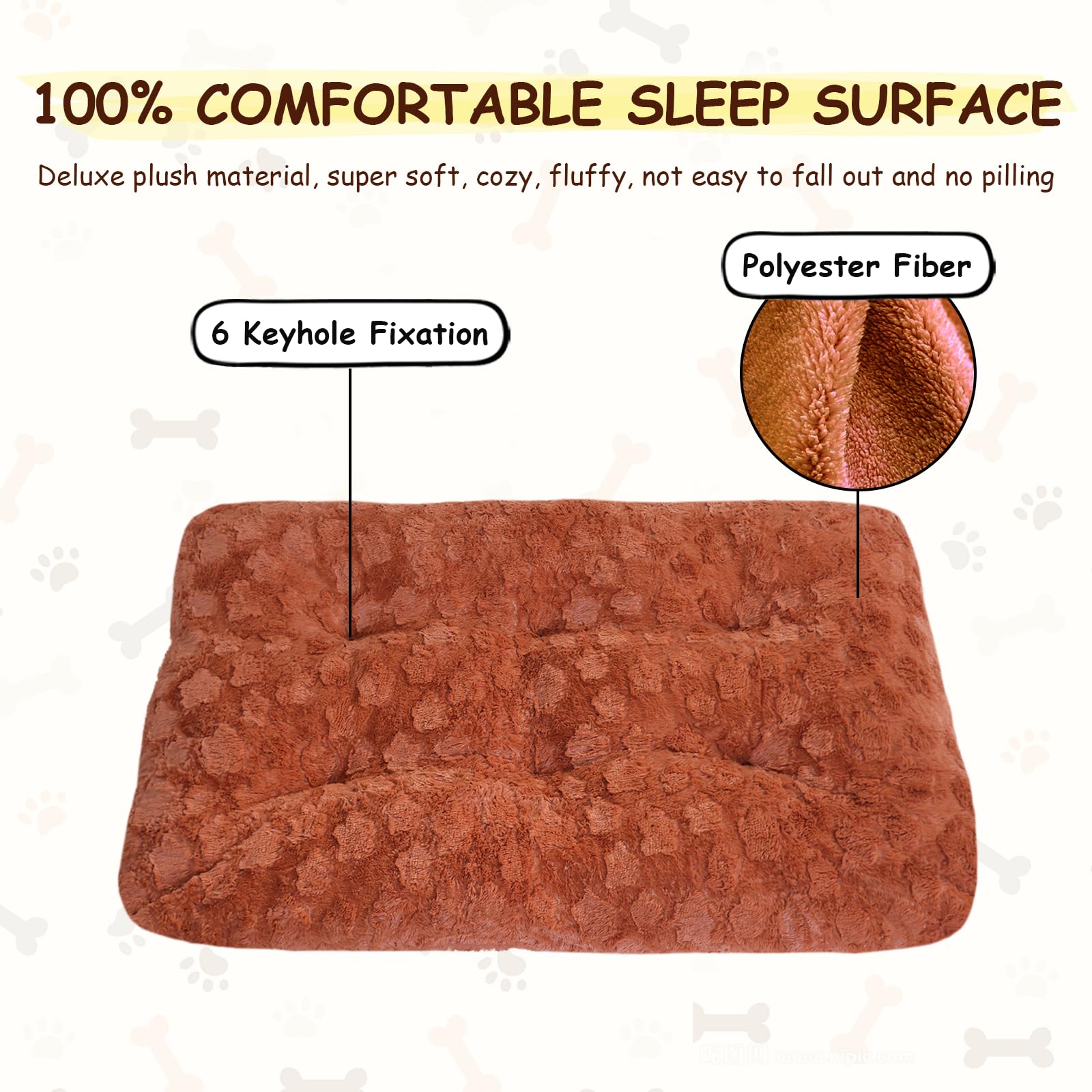 Razyzil lit-chien support orthopedique assure un soutien articulaire lors du sommeil.