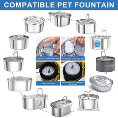 RBAYSALE éponges-préfiltre-fontaine-chat améliore filtration et retient cheveux et résidus.