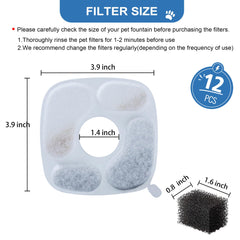 RBAYSALE filtre fontaine chat - conditionnement et remplacement faciles