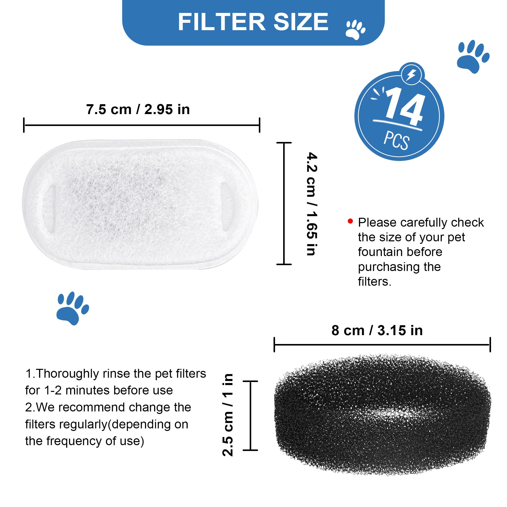 RBAYSALE installation-remplacement-filtre-fontaine-chat remplacement facile et rapide.