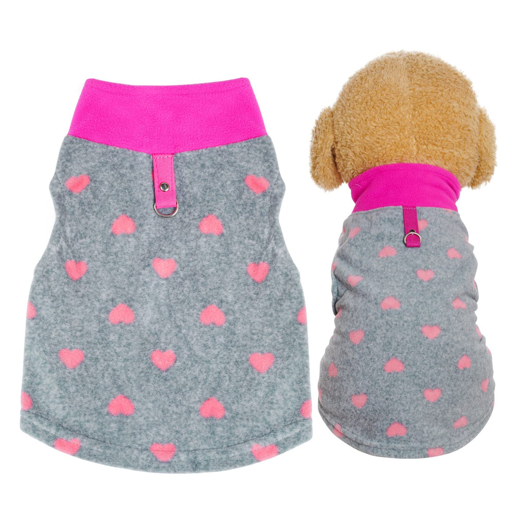 Rbenxia gilet polaire gris avec cœur, idéal pour sorties hivernales
