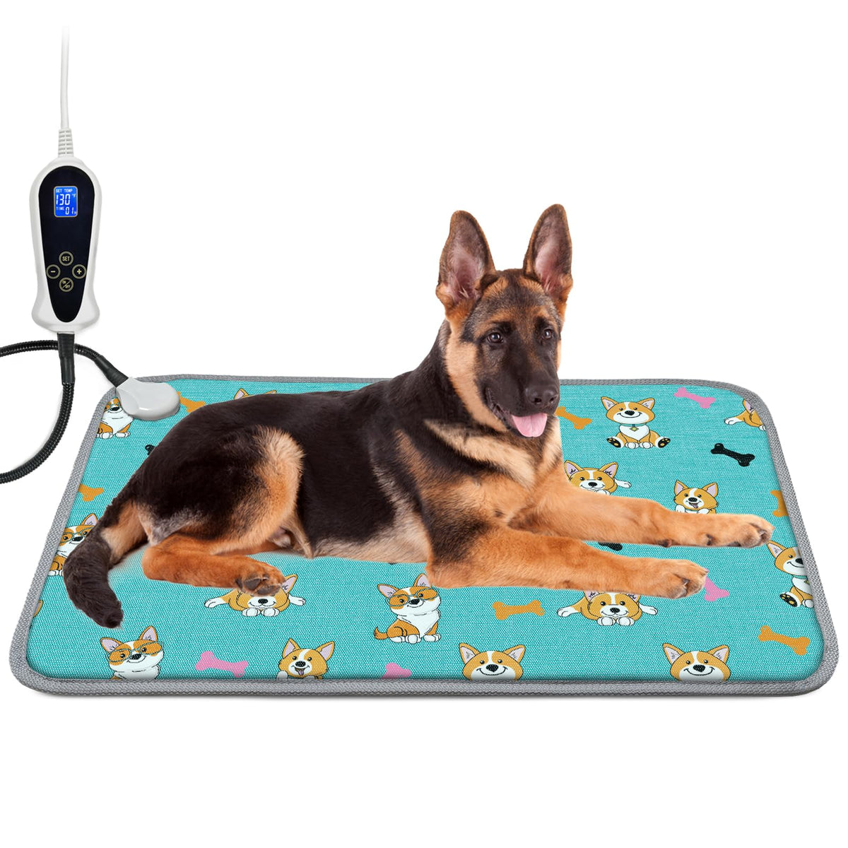 RC SLL Tapis chauffant 28x18 avec thermostat pour chaleur ajustable