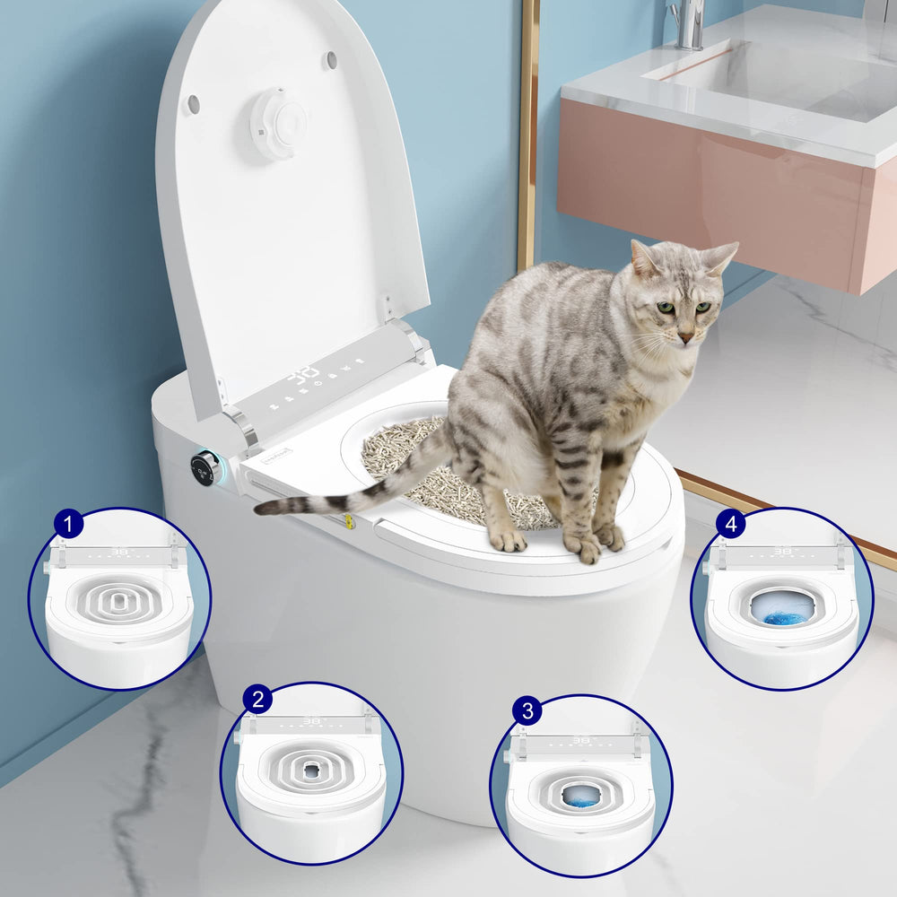 READAEER toilette-chat-compatibilite: s'adapte à la majorité des toilettes
