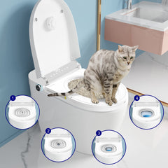 READAEER toilette-chat-compatibilite: s'adapte à la majorité des toilettes