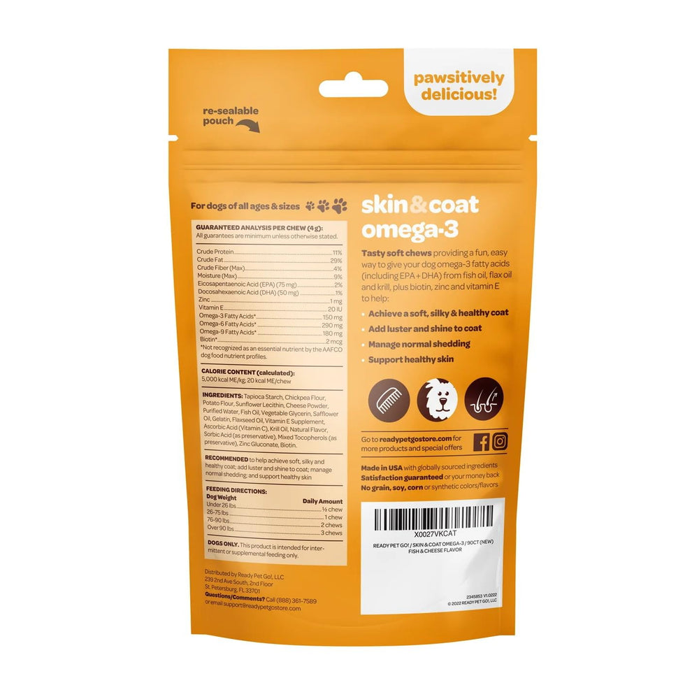 Ready Pet Go! formulation sans céréales, sans soja ni maïs.
