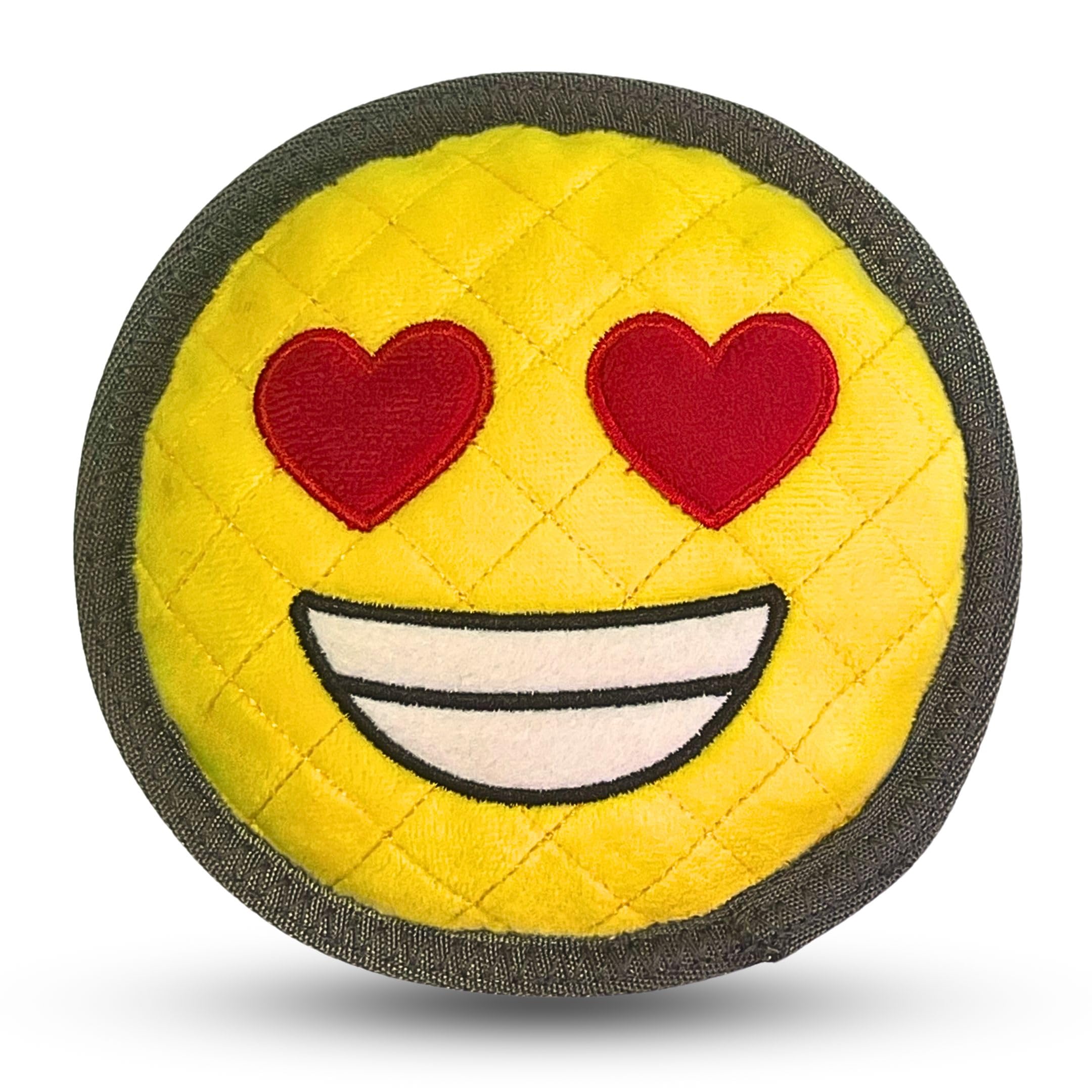 ReadyHound affiche le grand sourire emoji, stimulant l'activité et le jeu du chien.