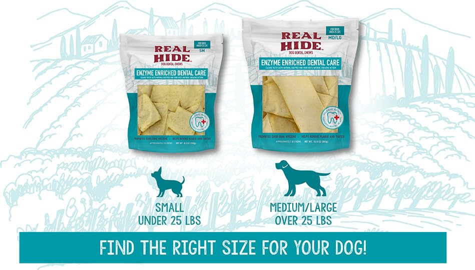 Real Hide Chews sac de 8,5 oz idéal pour petites races