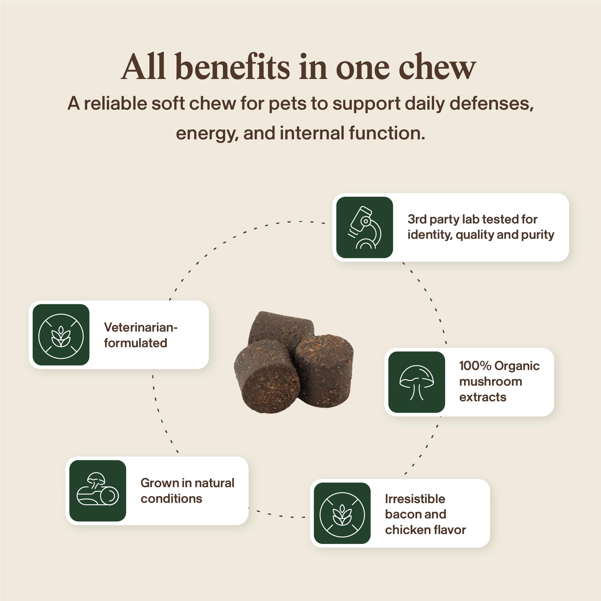 Real Mushrooms - Approuvé par vétérinaires et certifié NSF.