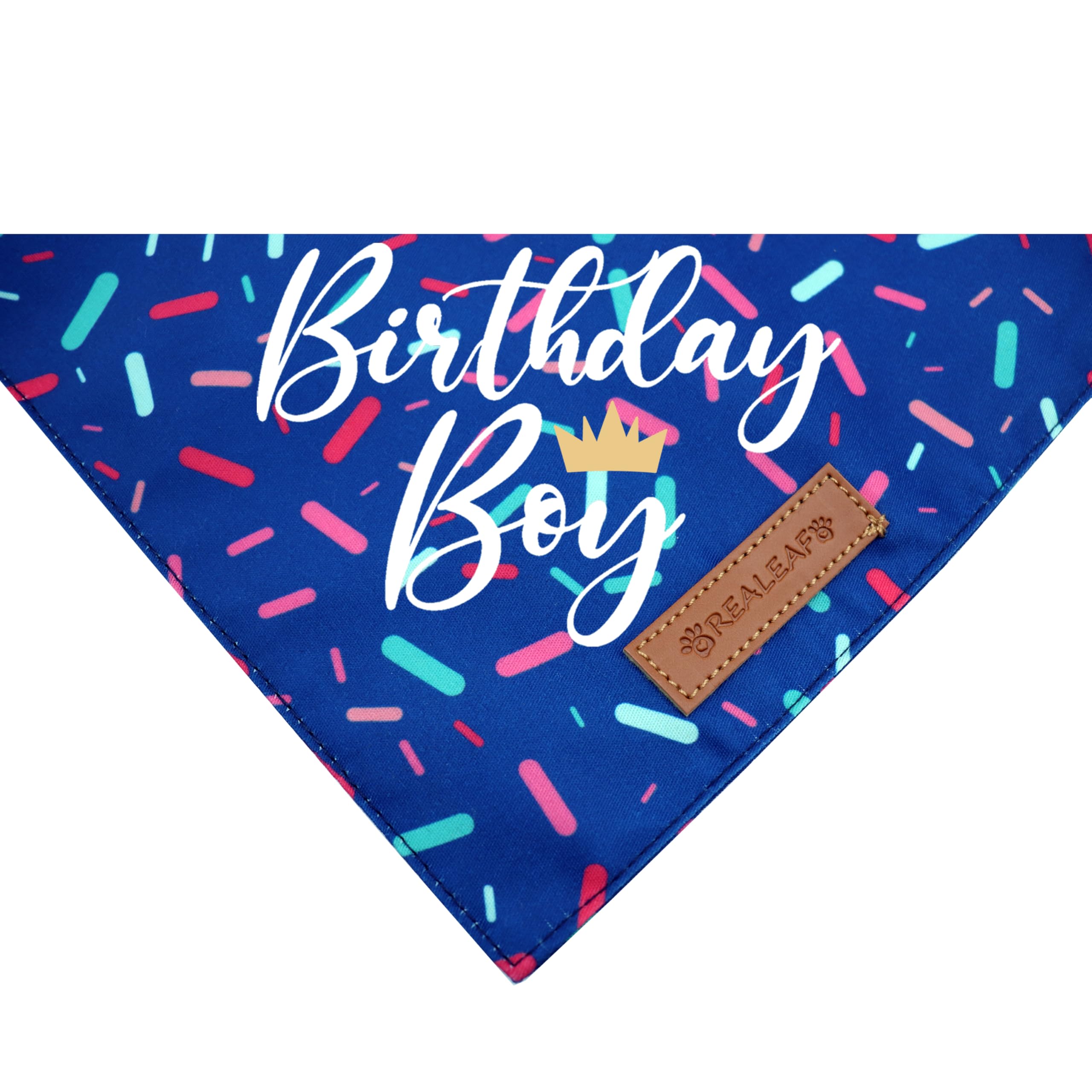 Bandana Realeaf bleu, accessoire mode pratique pour chiens de grande taille.