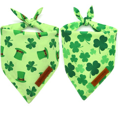 Bandana Realeaf St Patrick 2-pack recto verso pour chien, style festif.