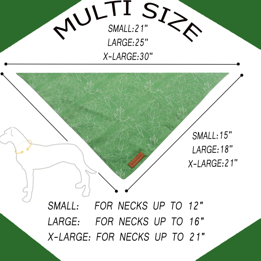 Bandana Realeaf fleuri sur chien, design saisonnier pour séances photo.