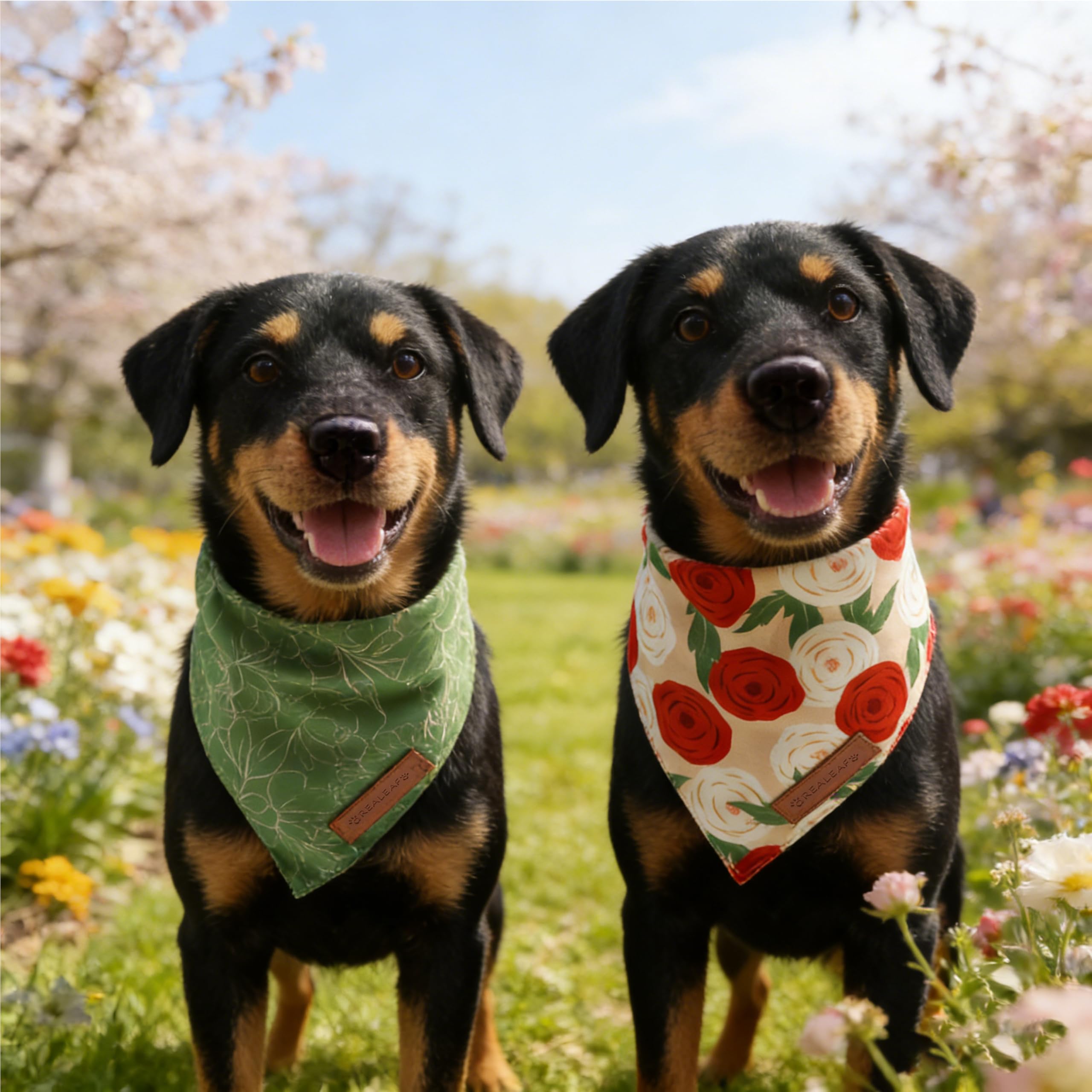 Pack bandanas Realeaf floral, alternez les tenues facilement.