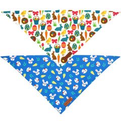 Bandana Realeaf pour chien motif œufs de Pâques, idéal pour les séances photo.