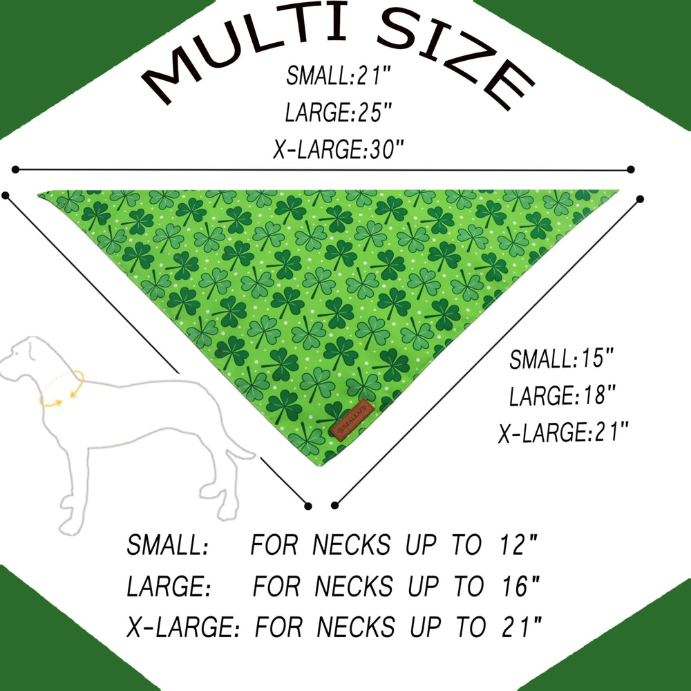 Realeaf Saint-Patrick trefle-pois verts, allure festive pour votre chien.