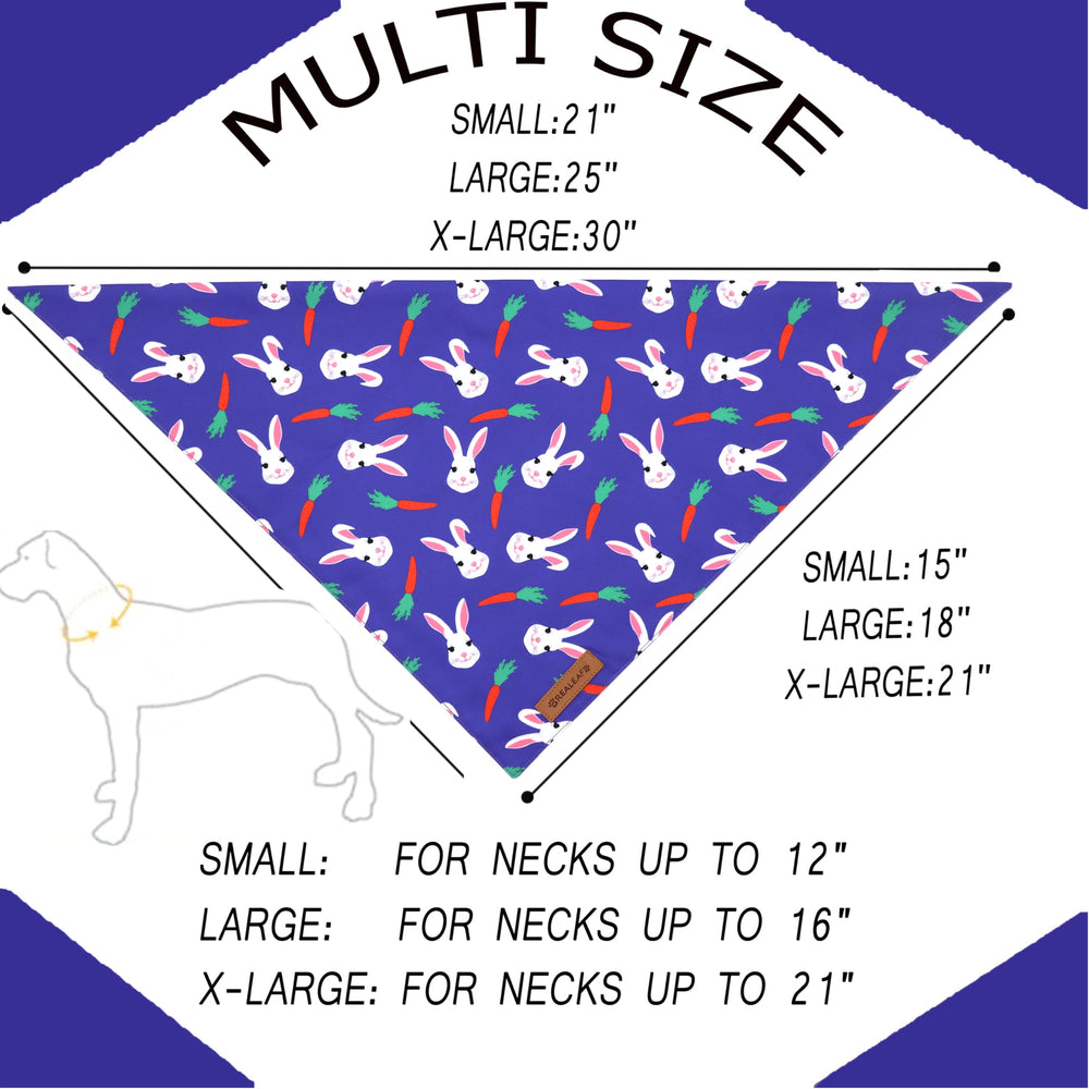 RealLeaf bandana chien paques triangle réversible petit et moyen pour un port confortable.