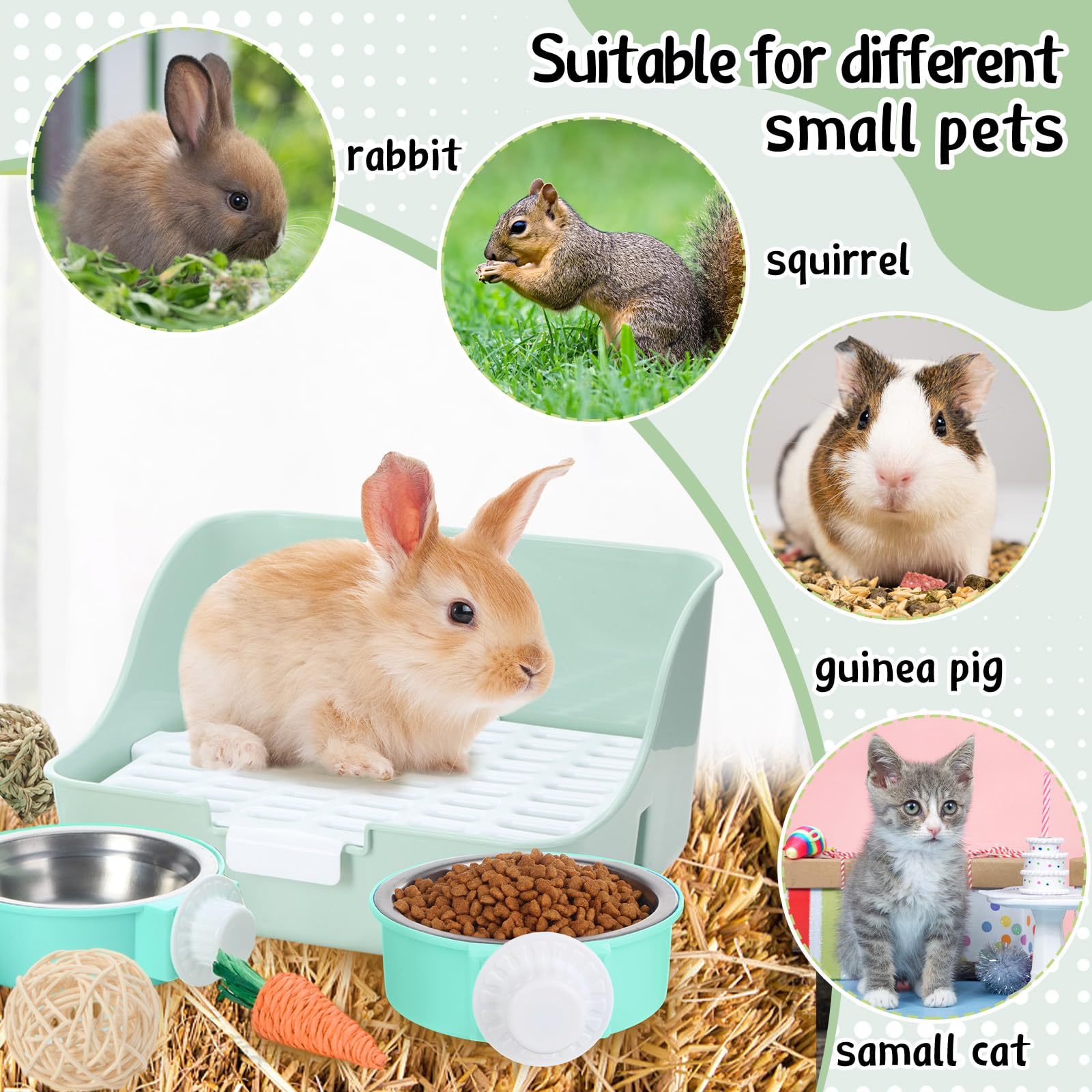 Reallnaive boule herbe lapin tressée – stimulation et jeu sain