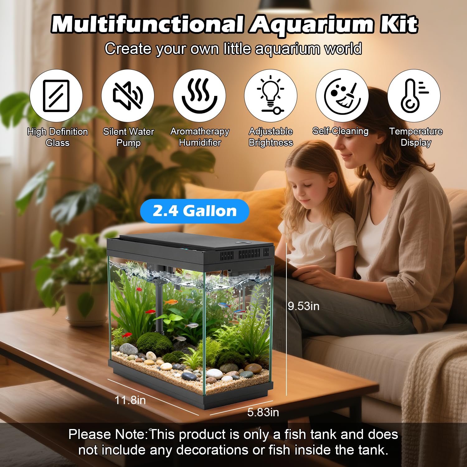 Rechale aquarium LED 7 couleurs affiche ambiance personnalisée