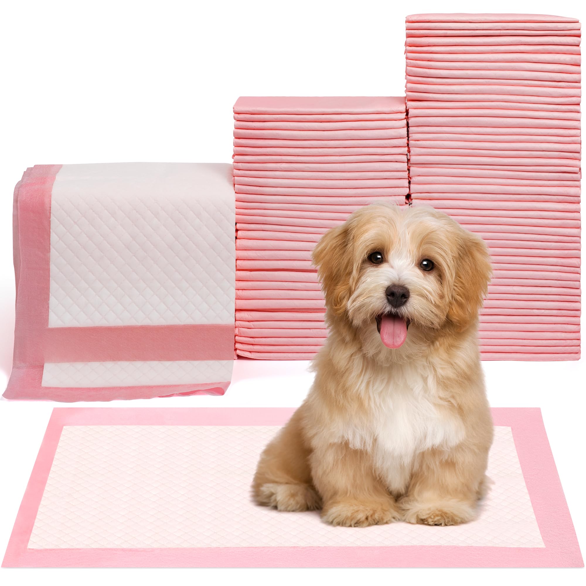 Red Rabbits tapis-toilette absorbant rose, absorption rapide pour chiens et chats.