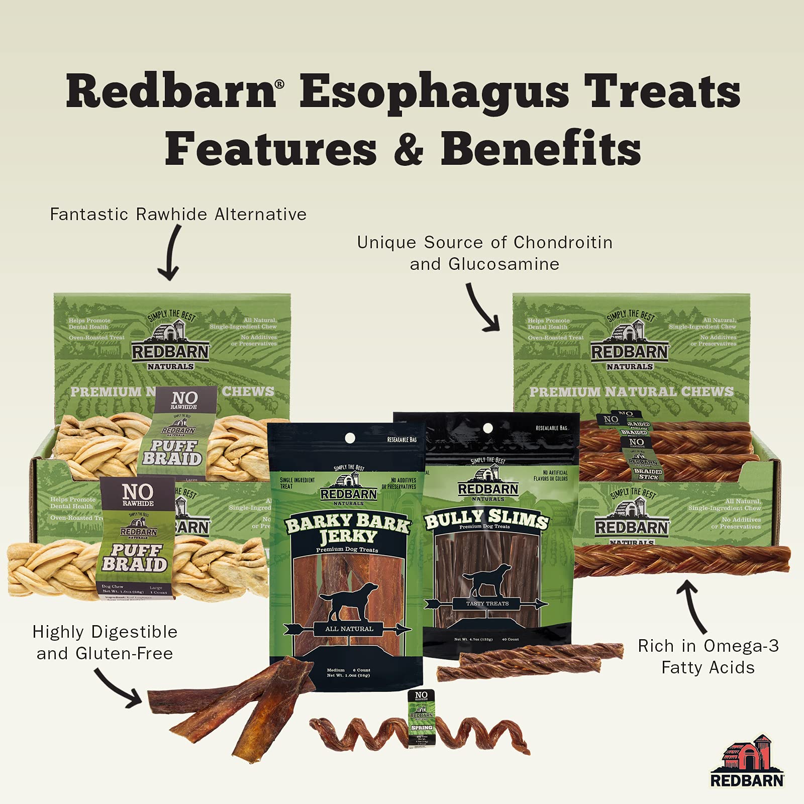 Redbarn Barky Bark: contient chondroïtine et glucosamine pour les articulations.