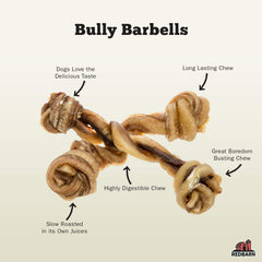 Pack de 10 barres bully Redbarn, friandise durable pour chiens actifs et gourmands.