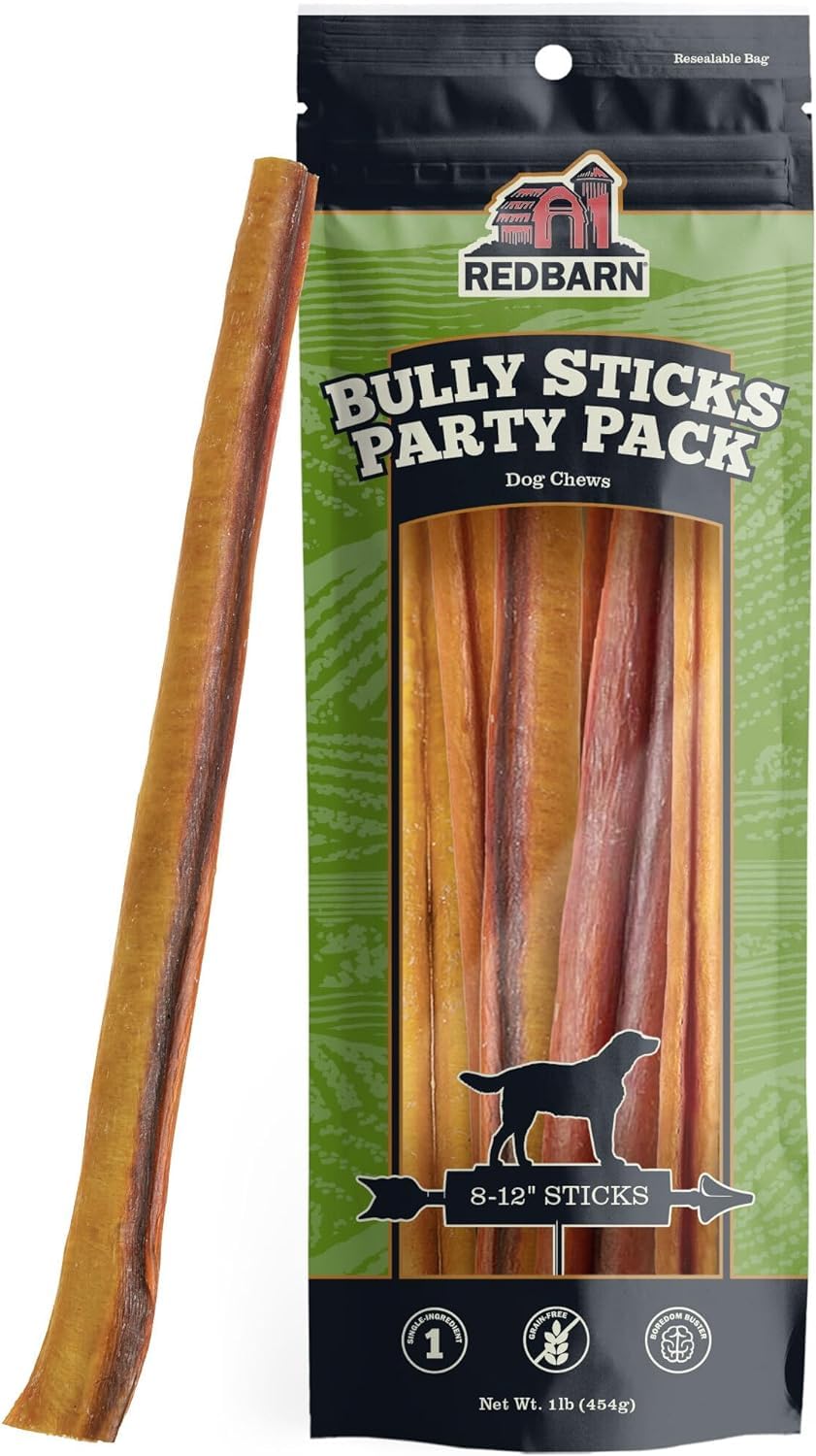 Redbarn batonnet boeuf 8-12 pouces pack pour chiens moyens et grands.