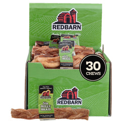 Redbarn Bully Sticks tressés 5 pouces, texture résistante pour mastication durable.