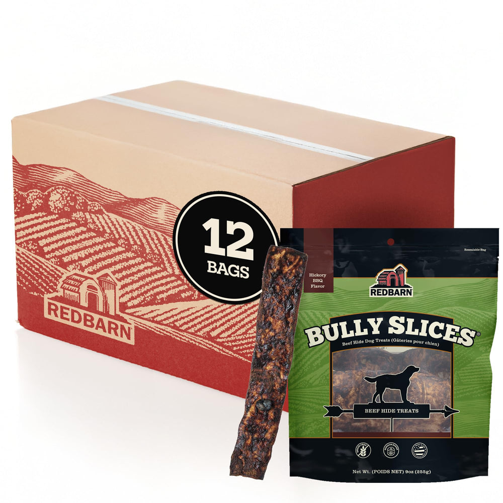 Redbarn Bully Slices Saveur Barbecue : glace appétissante pour friandise canine au goût barbecue
