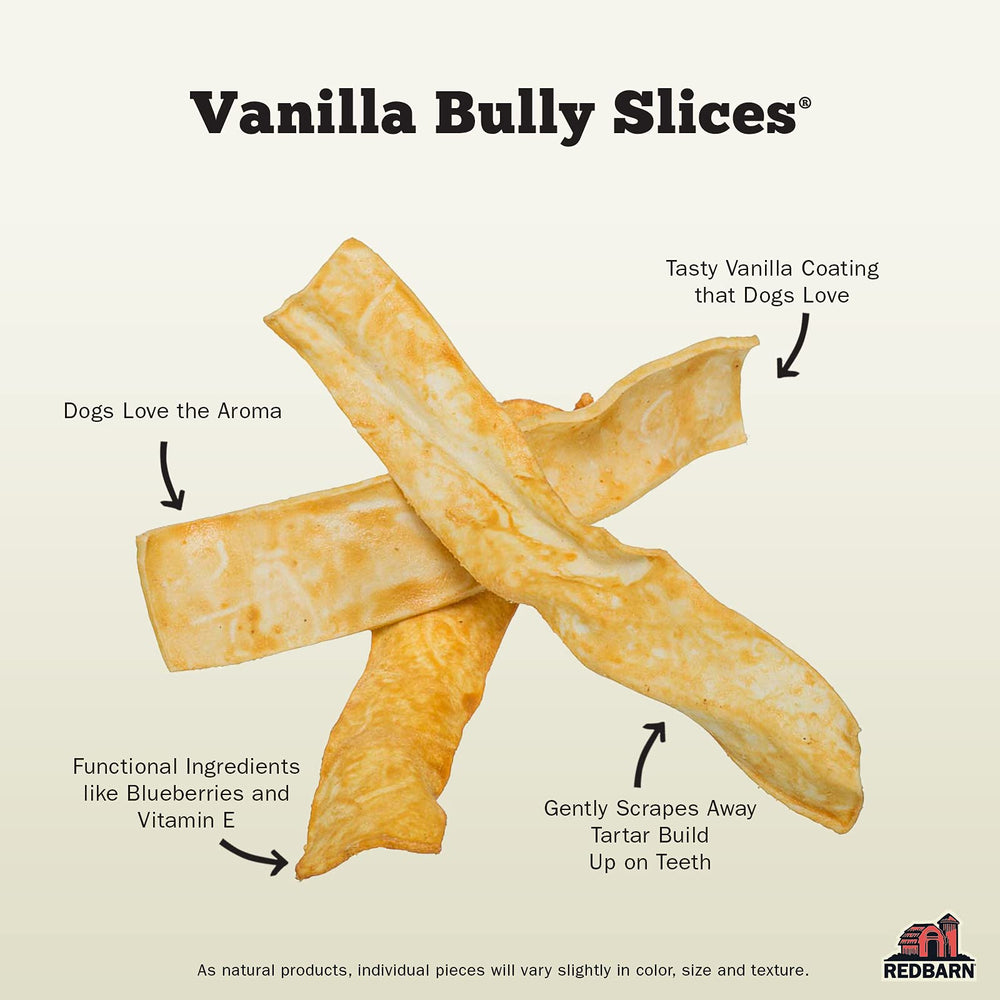Redbarn Bully Slices Vanille : texture dure puis tendre, parfaite pour mastiquer
