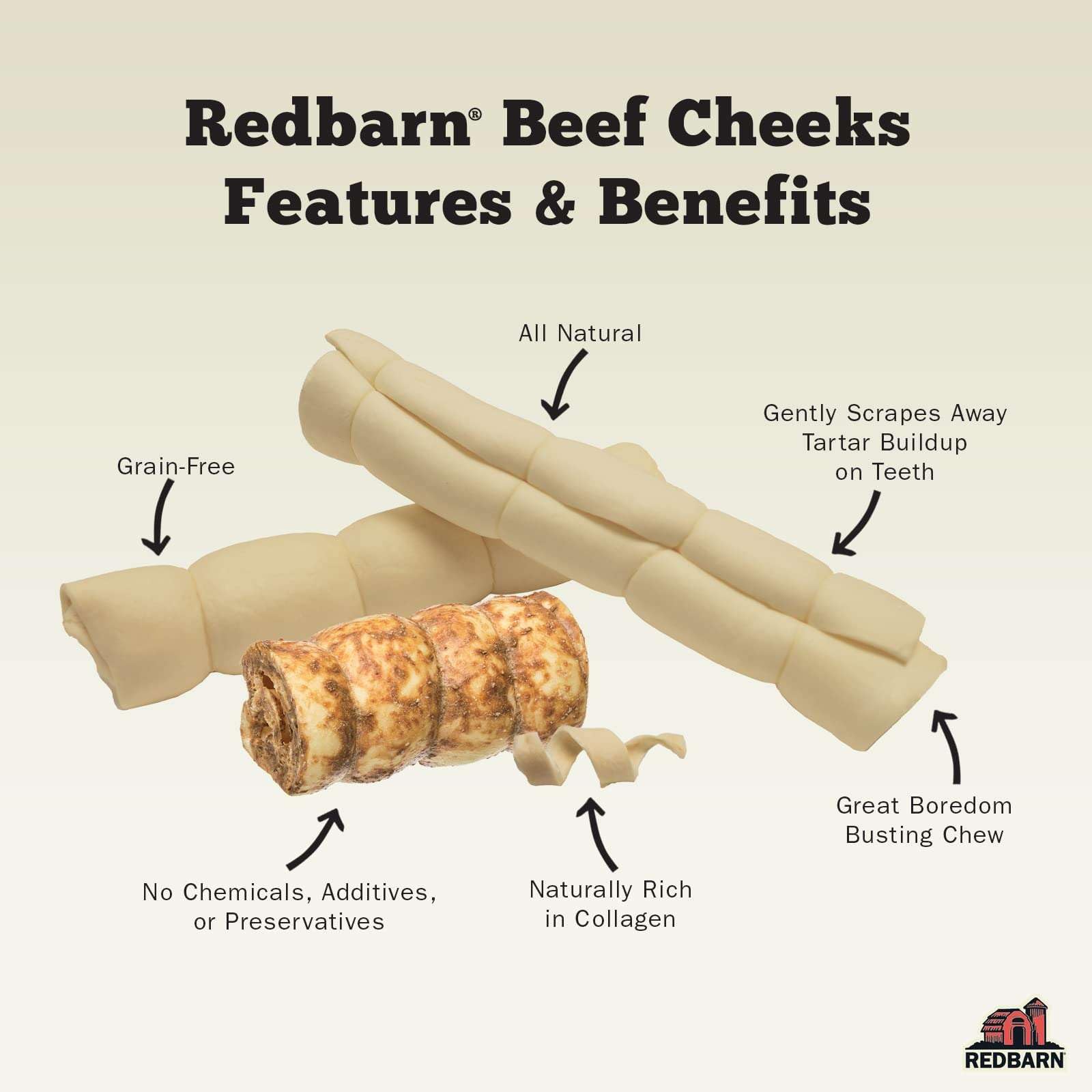 Rouleaux Redbarn sans produits chimiques, arômes et colorants absents