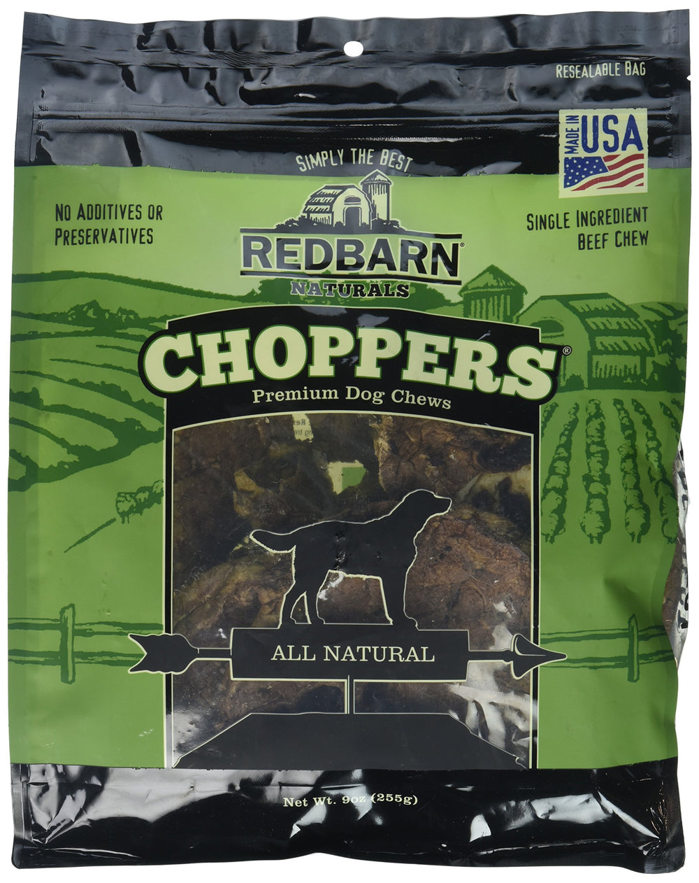 Redbarn Choppers Poumon de Boeuf sans cuir, aliment naturel sans additifs.