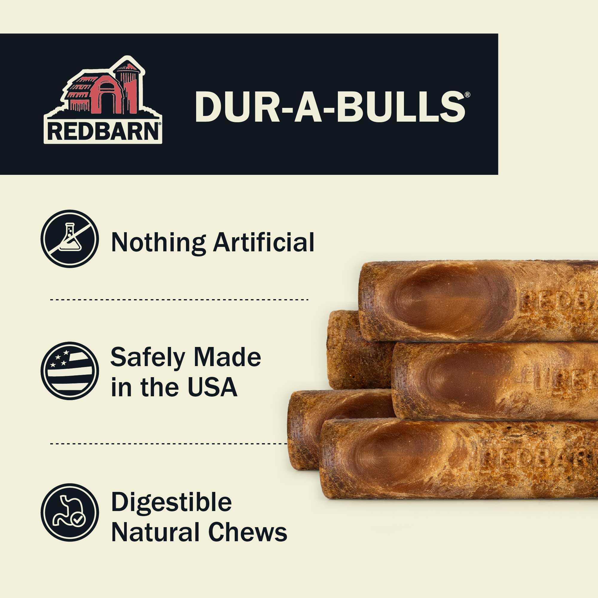Redbarn Dur-A-Bulls tranches moyennes: bouchées durables goût fumé hickory.
