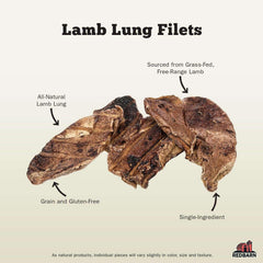 Redbarn filets poumon d'agneau: texture croustillante ideale pour friandises quotidiennes.