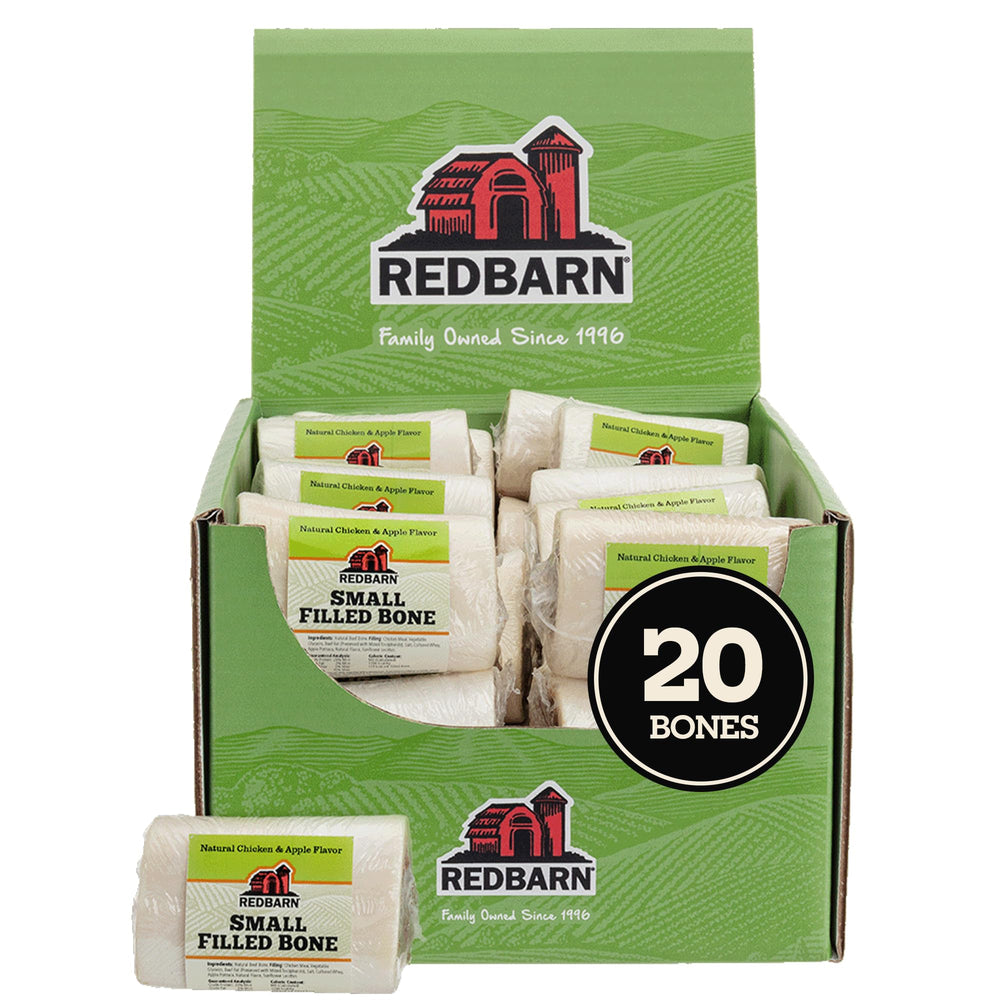 Redbarn Os naturel remplit poulet pomme, friandise naturelle durable pour chiens actifs.