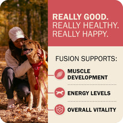 Redbarn Powerfood Fusion inclusions sèches aérées, texture croquante et nutritionnelles.