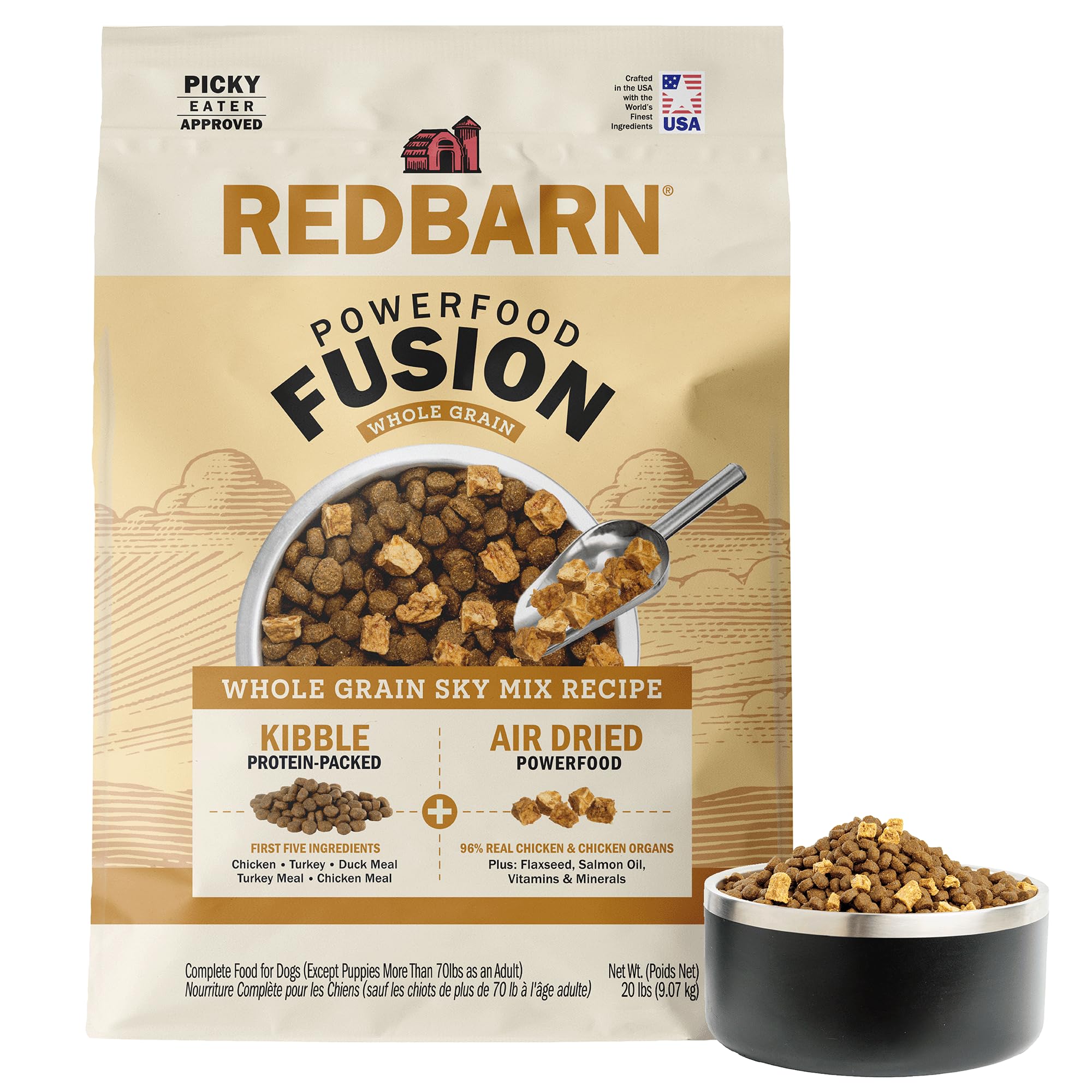Redbarn Powerfood Fusion – sac 20 lb, pratique et durable pour l’alimentation quotidienne