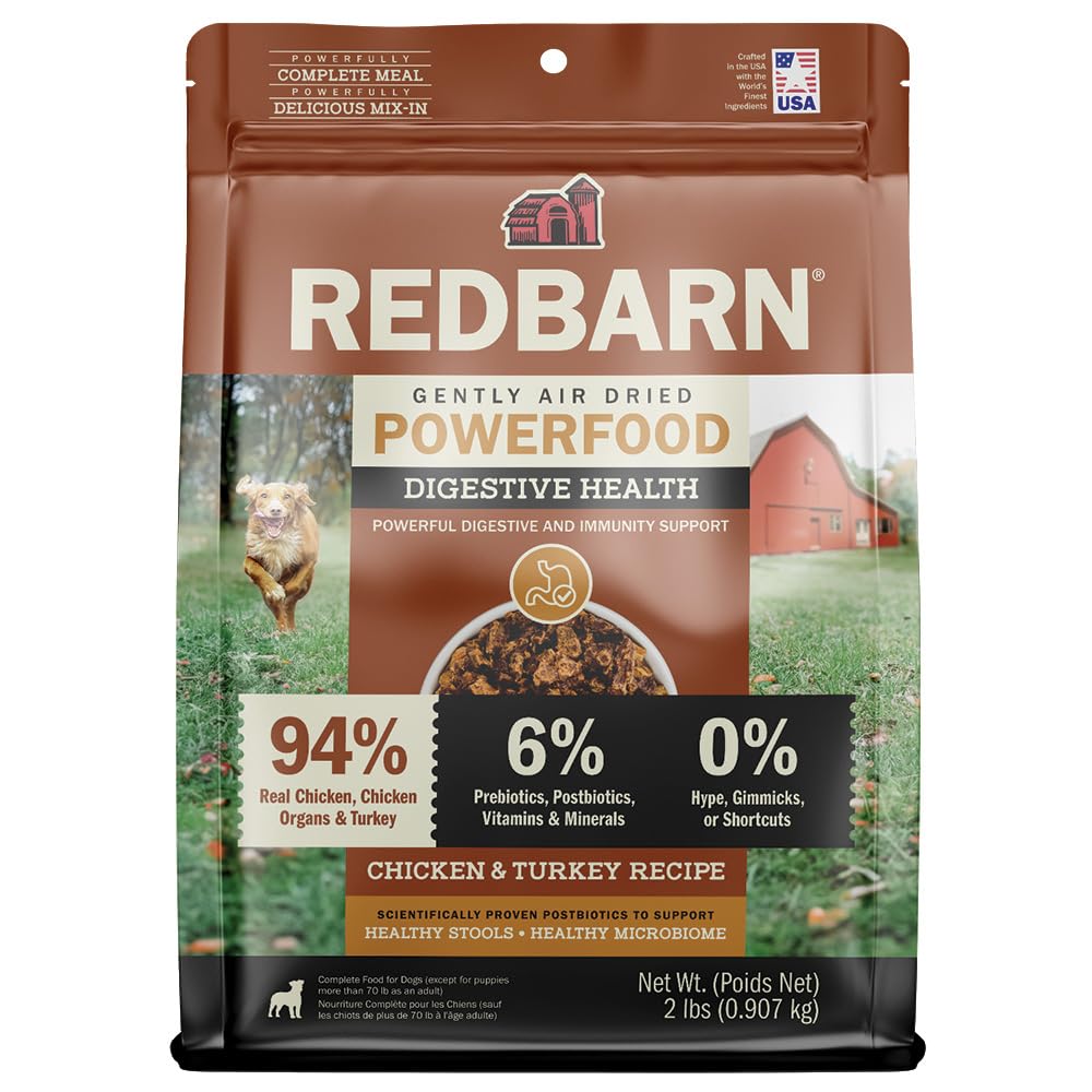 Redbarn Powerfood, sac d'alimentation sèche, repas pratique et équilibré pour chien.