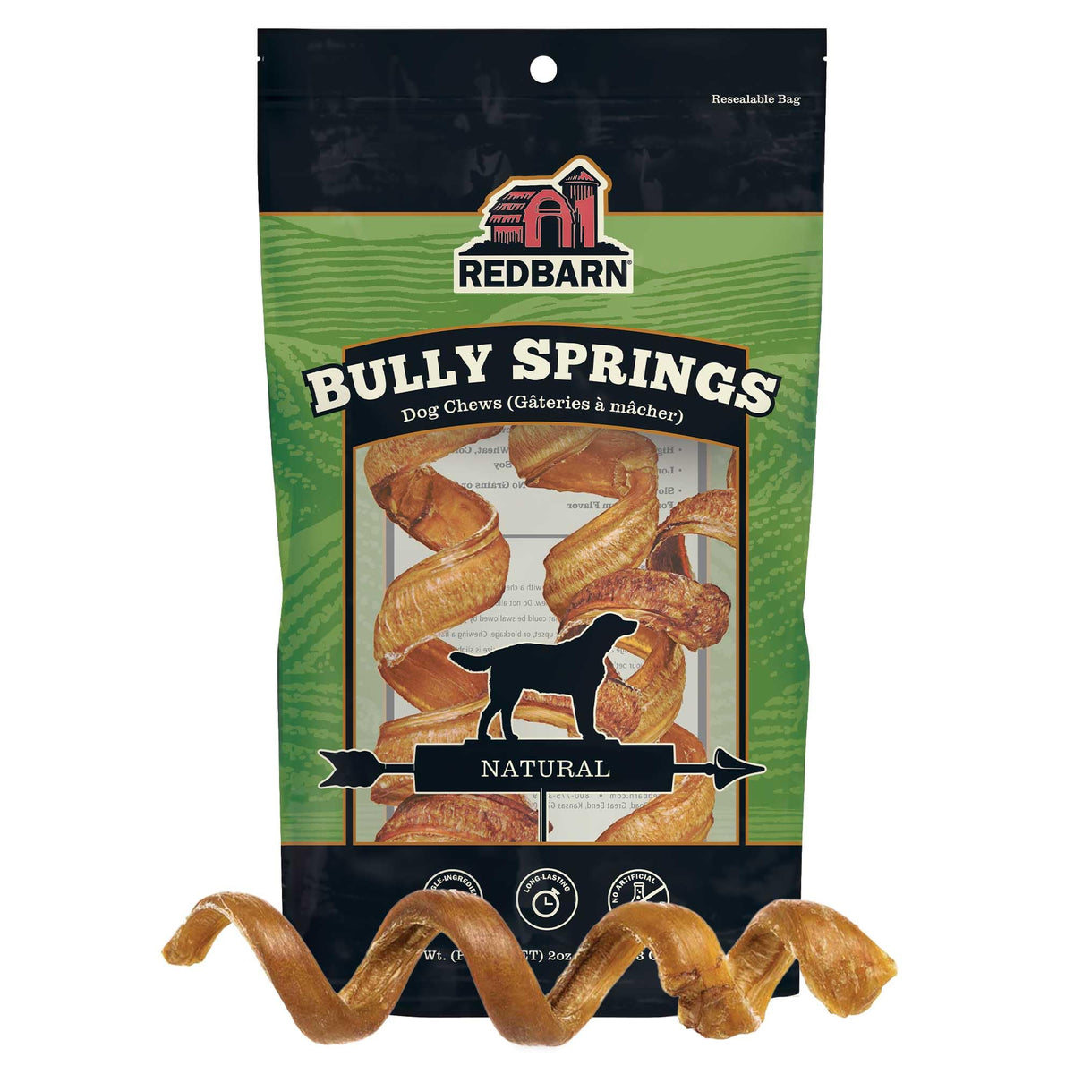 Redbarn Premium Bully Spring : spirale-mache durable pour chiens actifs.