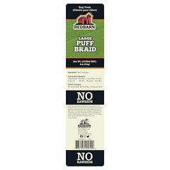 Redbarn Puff Braid, emballage du produit, prêt à offrir une alternative naturelle.