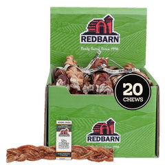 Redbarn tiges bully sans odeur 7 pouces, idéal pour séances d'entraînement et mastication.