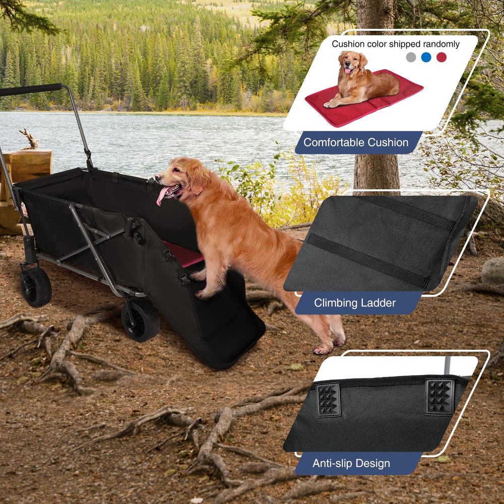 REDCAMP chariot tout-terrain avec freins sur roues arrière, sécurité lors des promenades