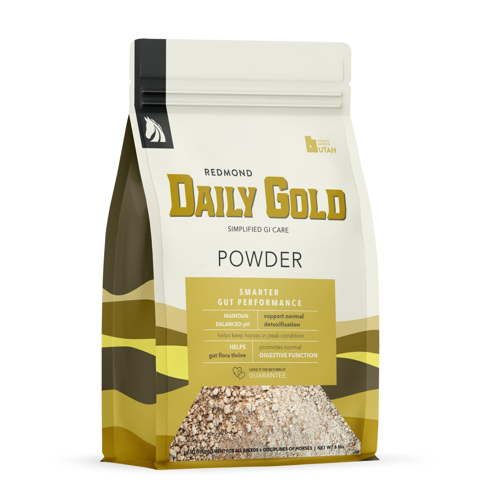 REDMOND Daily Gold flacon, soutien digestif potentiel pour chevaux.
