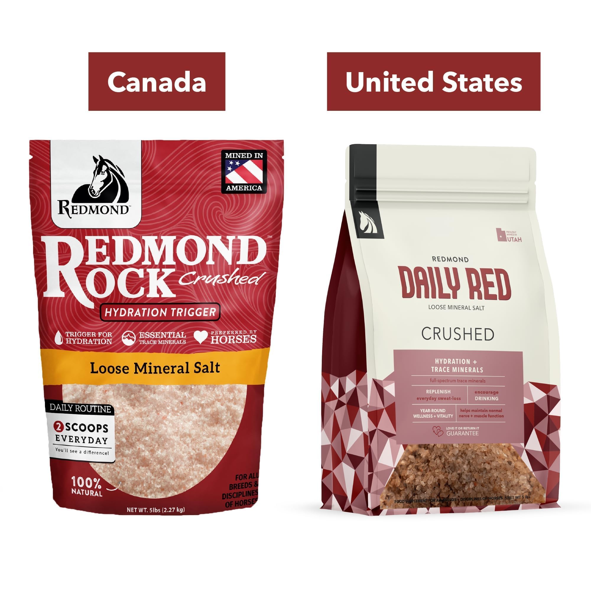 REDMOND Daily Red Crushed – solution pratique pour le sel et les minéraux des chevaux