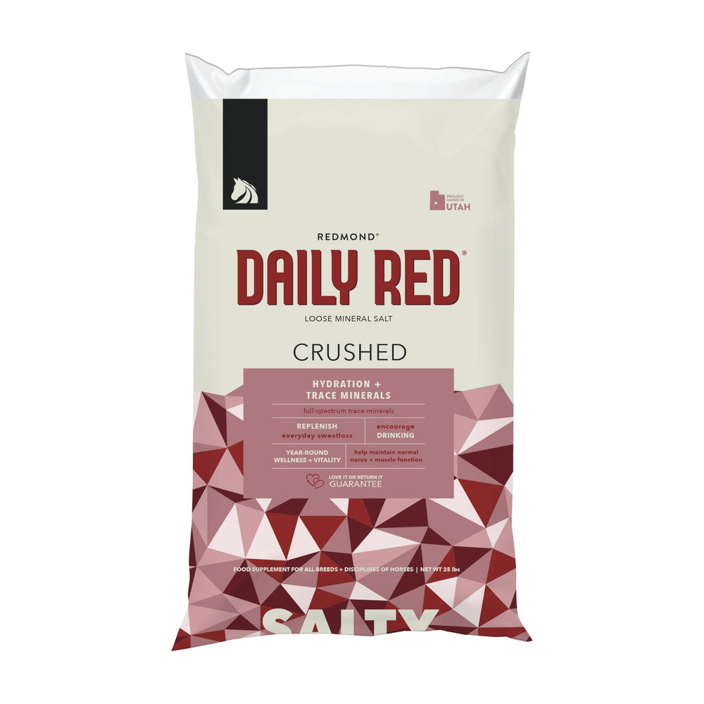 Redmond Daily Red Minéraux Libres – sac de 25 livres pour l'apport nutritionnel du cheval.