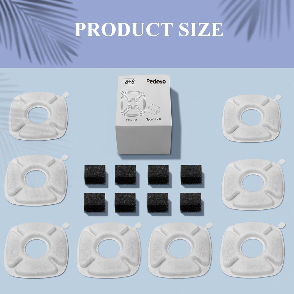Redoso éponges pré-filtre 8-pack : conservation de la qualité de l'eau.
