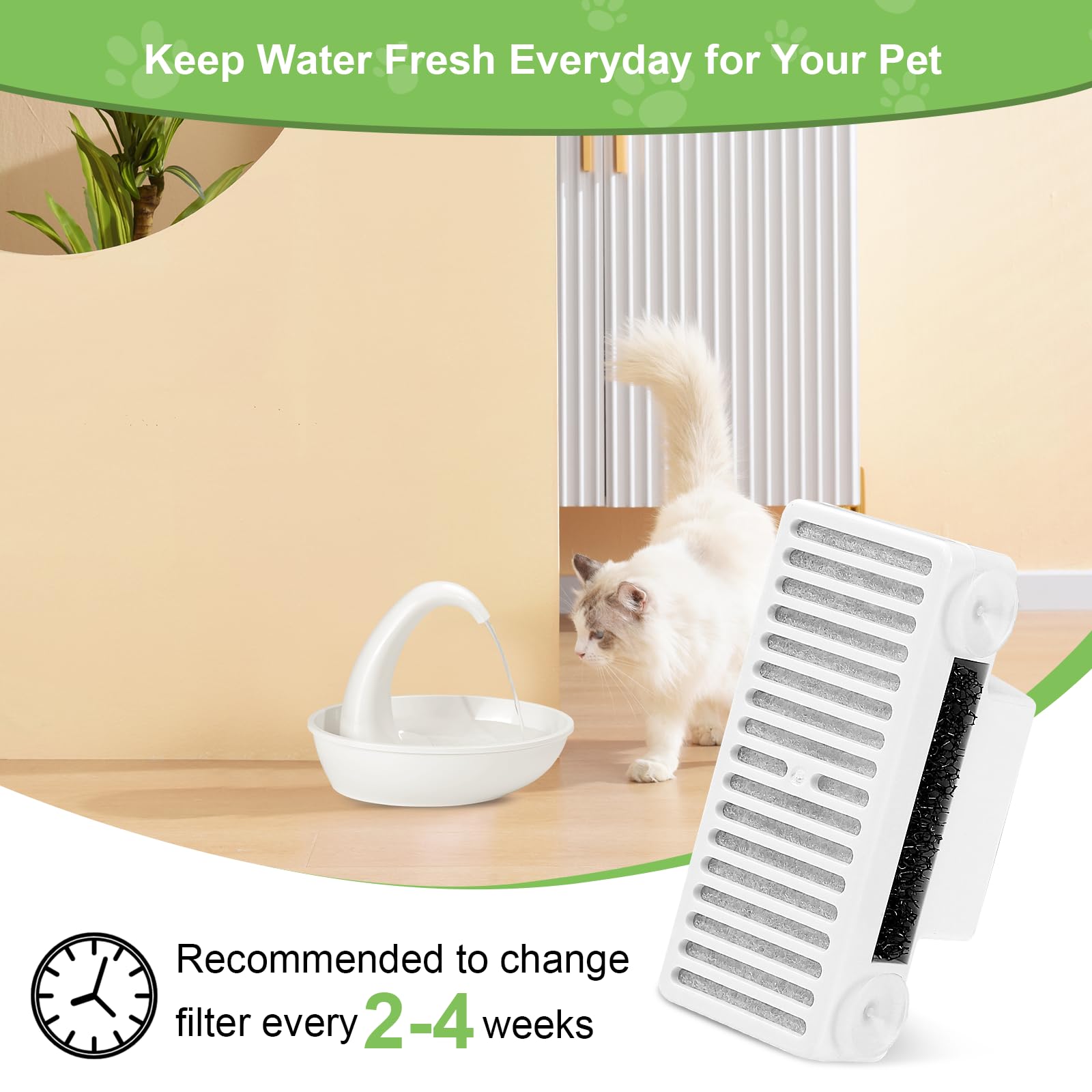 Pack filtre Redoso 6 pièces pour remplacement régulier de votre fontaine.